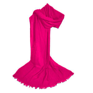 شال زنانه مدل | پفکی ساده|صورتی فلورسنت