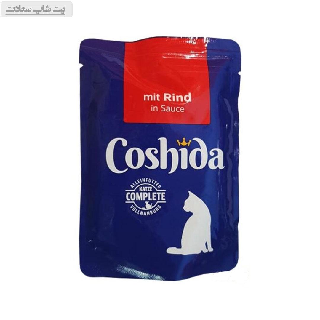 پوچ گربه کوشیدا طعم گوشت گاو Coshida Pouch rind وزن 100 گرم پوچ گربه کوشیدا طعم گوشت گاو Coshida Pouch rind وزن 100 گرم
