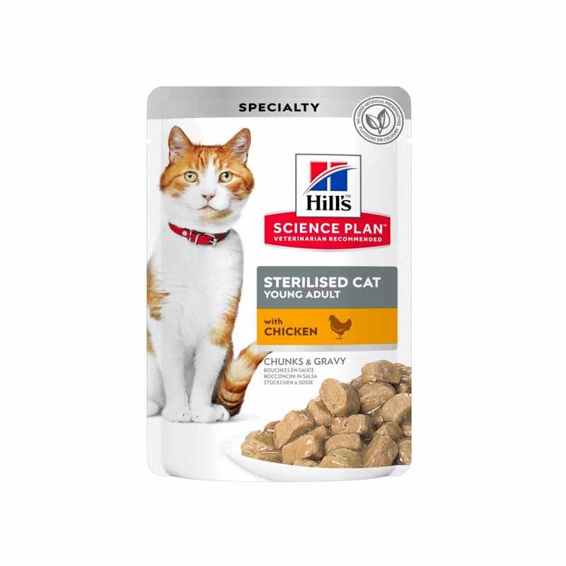 پوچ گربه بالغ عقیم شده هیلز با طعم مرغ وزن 85 گرم پوچ گربه بالغ عقیم شده هیلز با طعم مرغ وزن 85 گرم