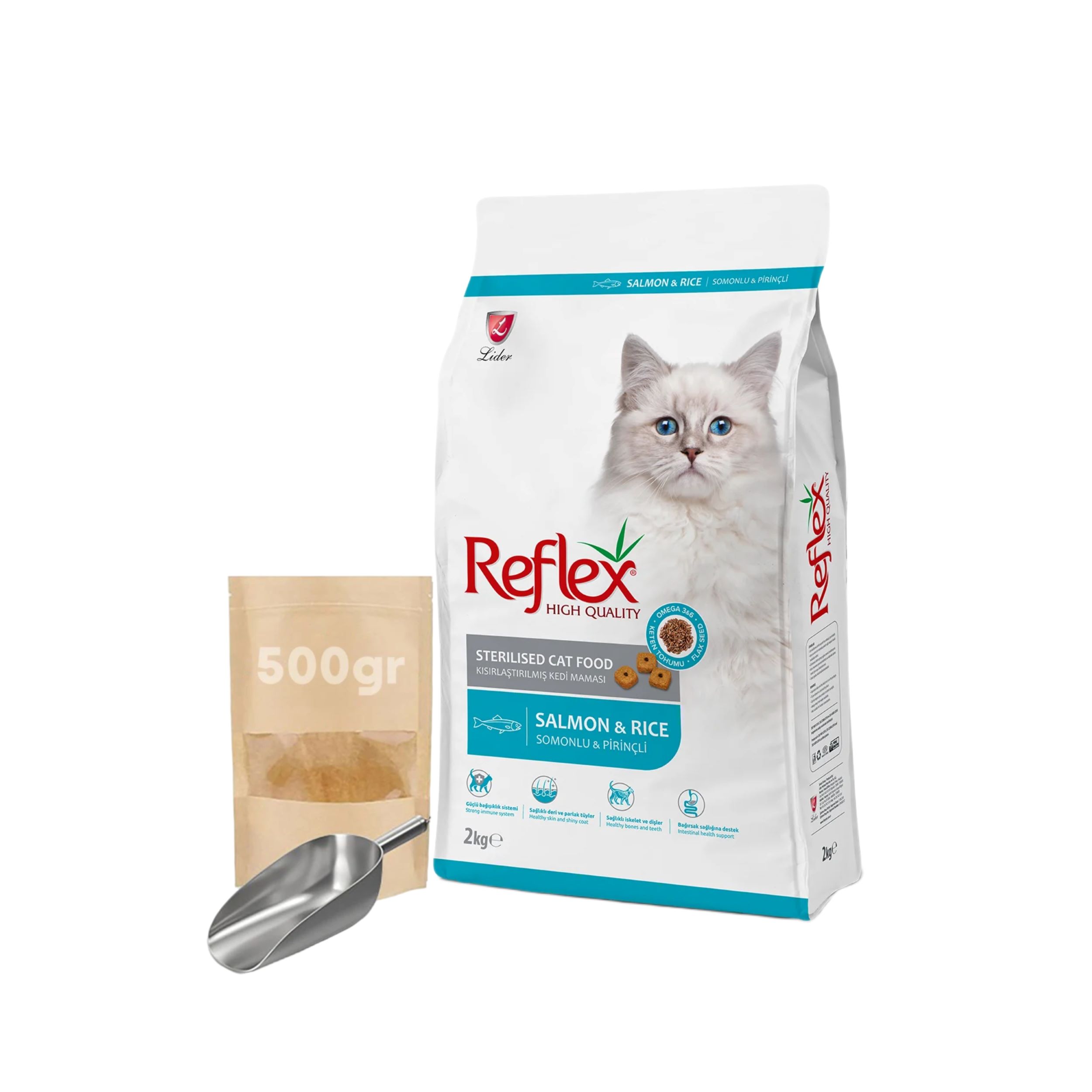 رفلکس گربه عقیم سالمون نیم کیلویی